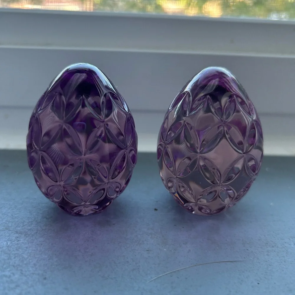 Waterford Purple Crystal Accents Geometric Decor